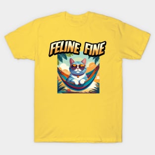 Feline Fine: Cat on Vacation T-shirt T-Shirt